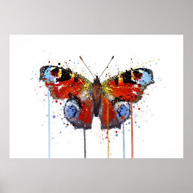 Poster Peacook Butterfly (Devant)