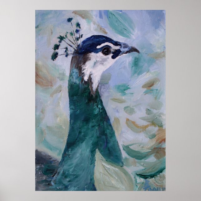 Poster Peahen Portrait (Devant)