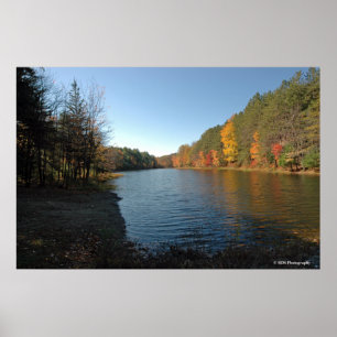 Poster Peaks Lake in the Poconos print 018