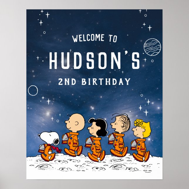 Poster Peanuts | Anniversaire Spatial (Devant)