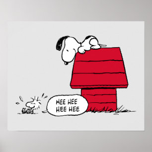 Poster PEANUTS   Motif rouge et noir