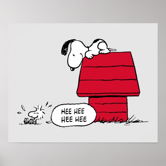 Poster PEANUTS | Motif rouge et noir (Devant)