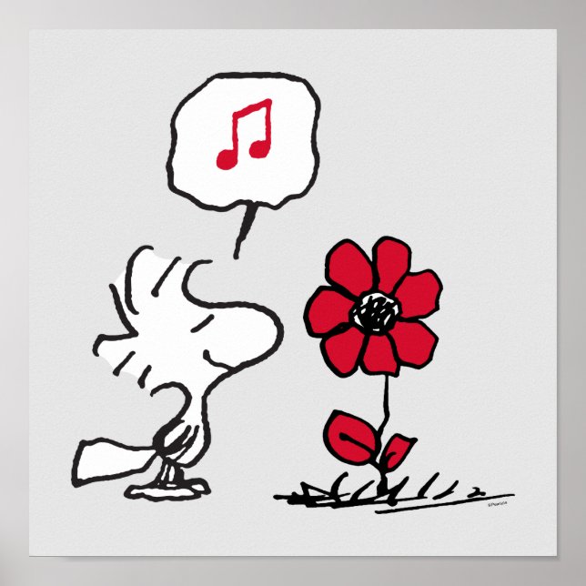 Poster PEANUTS | Motif rouge et noir (Devant)