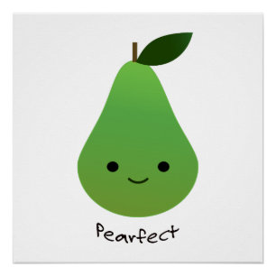 Poster Pearfect Cute Kawaii Pear