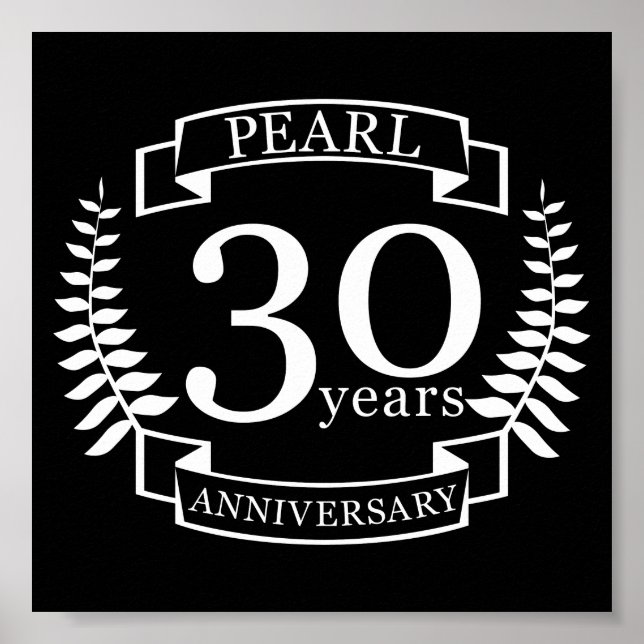 Poster Pearl 30e anniversaire du mariage 30 ans (Devant)