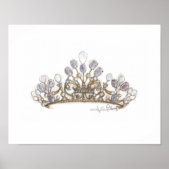 Poster Pearl Crown par Heather French Henry (Devant)