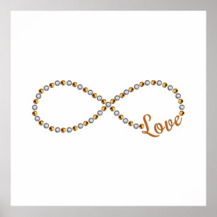 Poster Pearl Diamond Gold Infinity Love