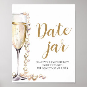 Poster Pearl et Prosecco Date Nuit Idées Date Jar