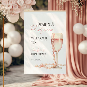 Poster Pearl & Prosecco Fête des mariées rose pâle Bienve