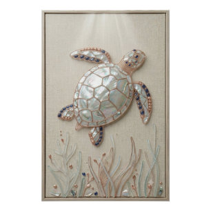 Poster Pearl Sea Turtle Wall Art