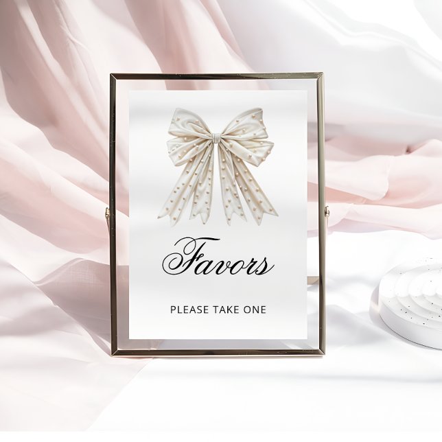Poster Pearls Bow Elle noue les faveurs du noeud (Créateur téléchargé)