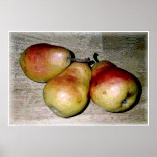 Poster Pears Photographie Fruit