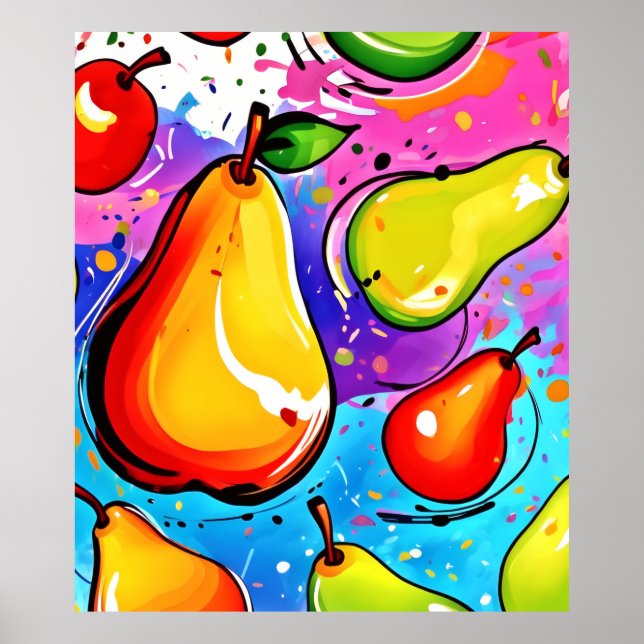 Poster Pears Pop Art (Devant)