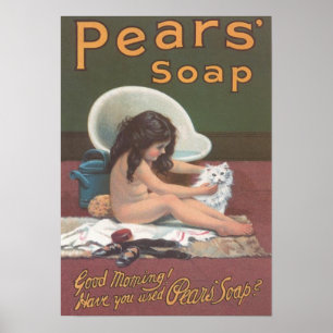 Poster Pears Soap Girl Laver Chat