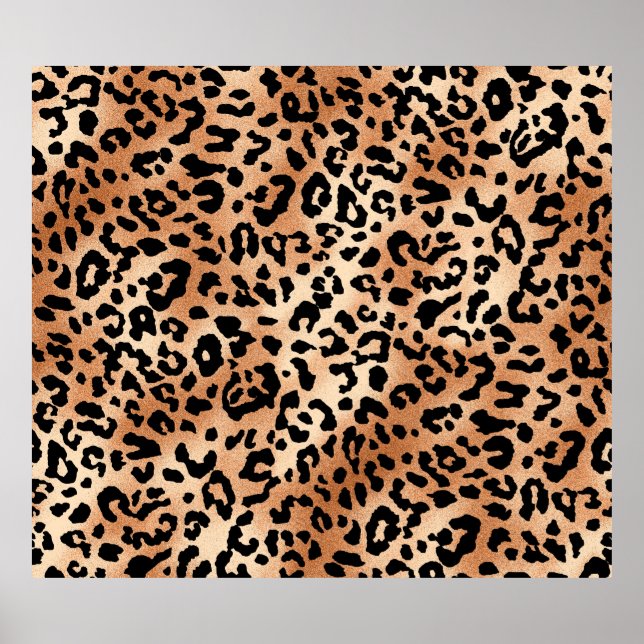 Poster peau de léopard. Design élégant de blouse avec léo (Devant)