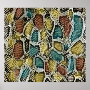 Poster Peaux de serpent colorées : conception transparent