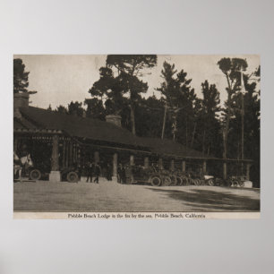 Poster Pebble Beach, CA - Lodge in the Firs by the Sea