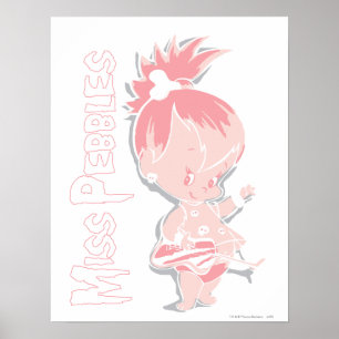 Poster PEBBLES™ en rose