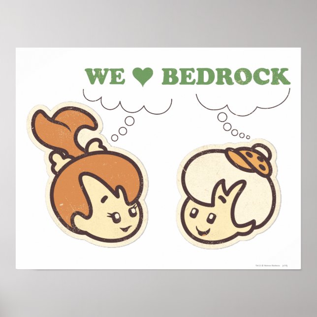 Poster PEBBLES™ et Bam Bam Love Bedrock (Devant)
