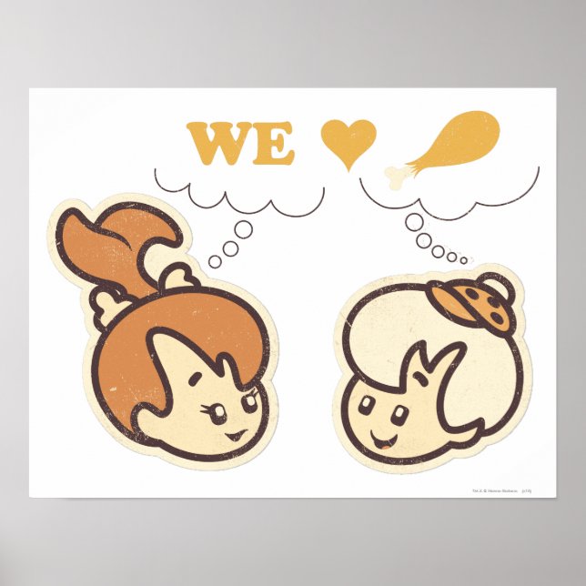 Poster PEBBLES™ et Bam Bam Love Food (Devant)
