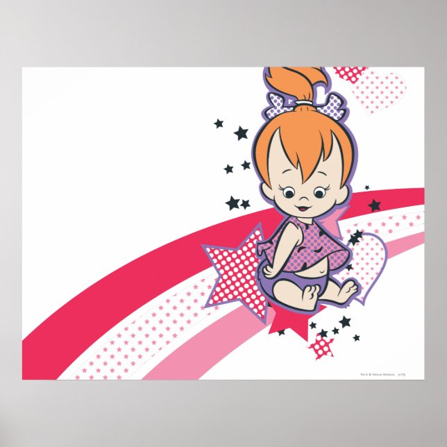 Poster PEBBLES™ sur arc-en-ciel rose (Devant)