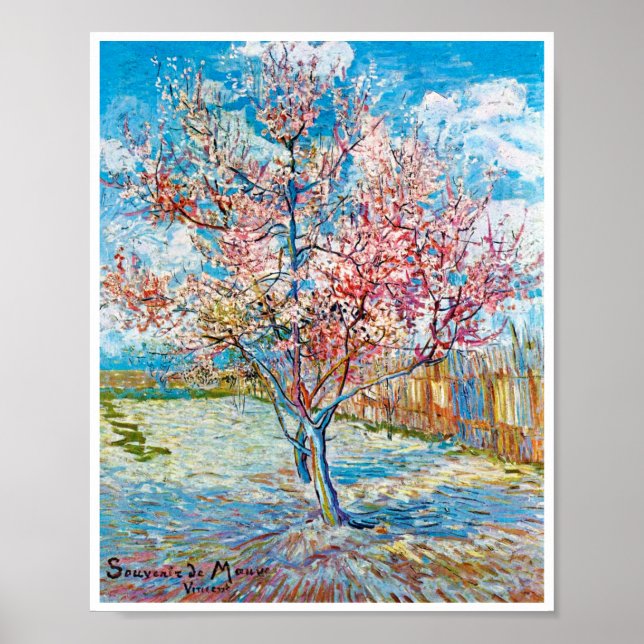 Poster Pêche à fleurs, Van Gogh (Devant)