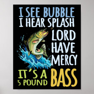 Poster Pêche à la ligne Sport Noir B Poisson