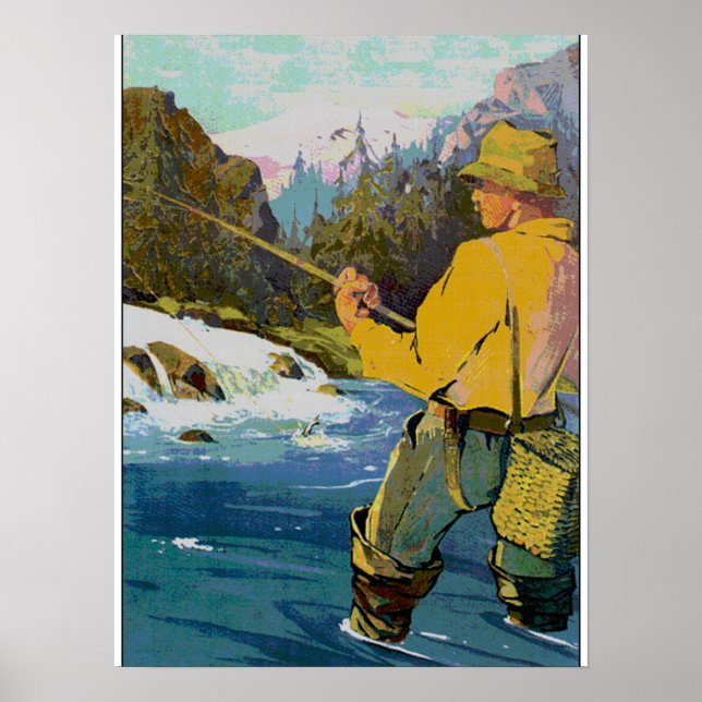 Poster pêche à la mouche (Devant)