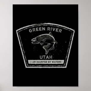 Poster Pêche à la mouche de la rivière verte Utah