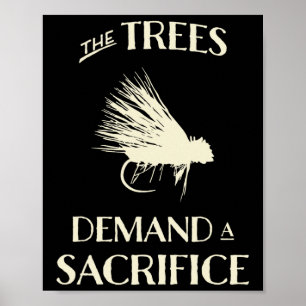 Poster Pêche à la mouche pour la truite drôle de lancer d