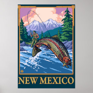 Poster Pêche à la moucheNouveau-Mexique