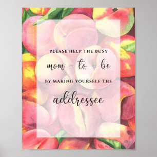 Poster Pêche ! Aidez la future maman occupée à adresser u