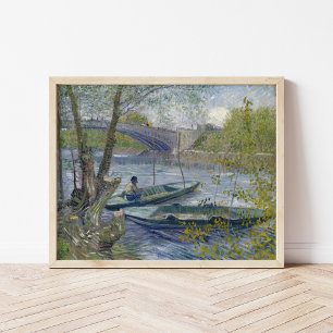Poster Pêche au printemps Vincent van Gogh