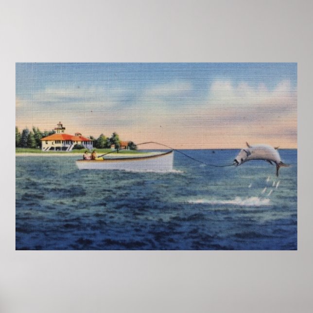 Poster Pêche au Tarpon (Devant)