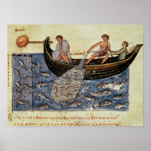 Poster Pêche avec filet