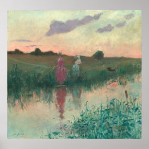 Poster Pêche de la femme de l'artiste - Jean-Louis Forain