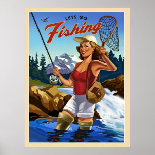Poster Pêche de mouche