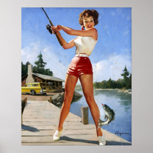 Poster Pêche en haut