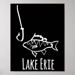 Poster Pêche en Pennsylvanie lac Érié Perche Crochet Tr