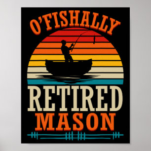 Poster Pêche O'fishally Maçon retraité