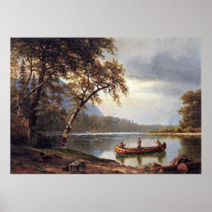 Poster Pêche saumon sur le Cascapediac Albert Bierstadt