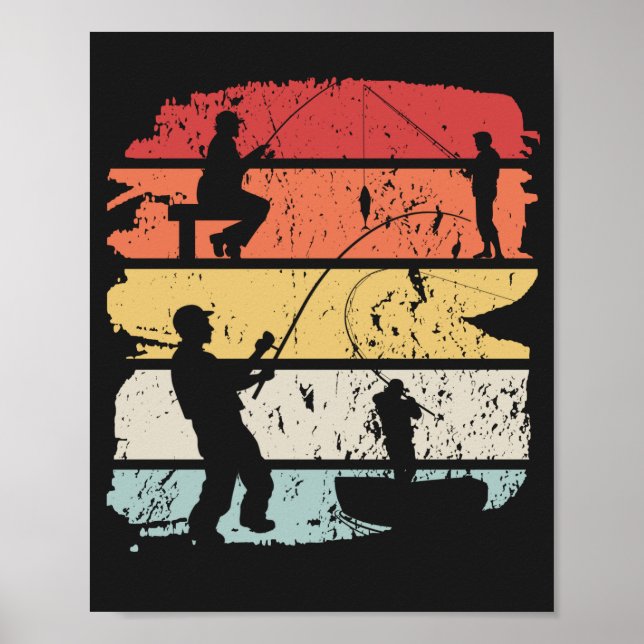 Poster Pêche vintage (Devant)