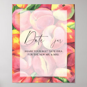 Poster Pêches - idées de soirée en amoureux. Jeu de jar d