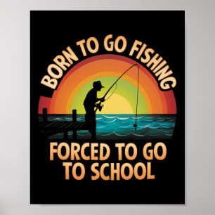 Poster Pêcheur Cool Pêche Pour Hommes Femmes Enfants B Fi