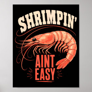 Poster Pêcheur de crevettes pêche côtière de crevettes