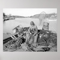 Pêcheur du cap Ann, 1905. Photo ancienne