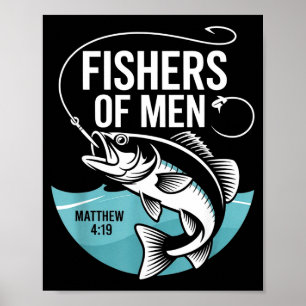 Poster Pêcheurs d'hommes chrétiens Matthieu 4 19 Verset