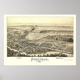 Poster Peckville, carte panoramique de PA - 1892