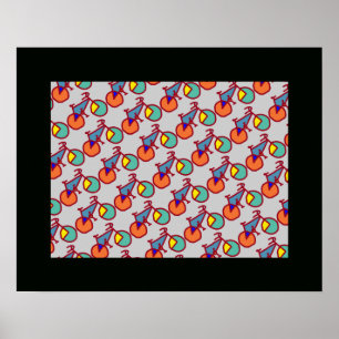 Poster pédale vélo vélo cycliste