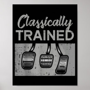 Poster Pédales de voiture transmission manuelle classique
